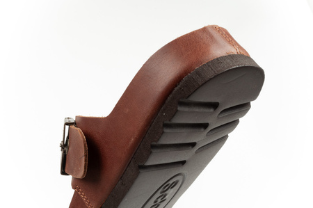 Pantofi șlapi bărbați Scholl Jake [F306981011] șlapi din piele, maro.