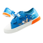 Pantofi sport pentru copii Leomil Sonic, adidași ușori cu velcro, albastru și roșu