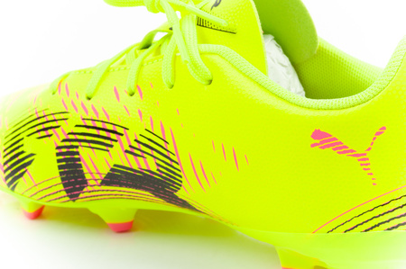 Ghete de fotbal Puma Future 8 Play FG/AG Jr. Neon pentru teren solid