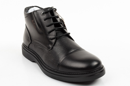 Ghete elegante Lee Cooper pentru bărbați, din piele, negre, cu izolație