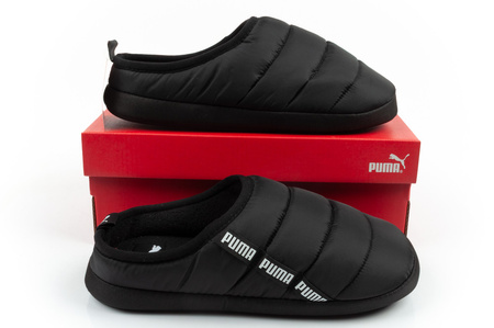 Papuci de casă Puma Scuff pentru bărbați, negri, izolați, la modă