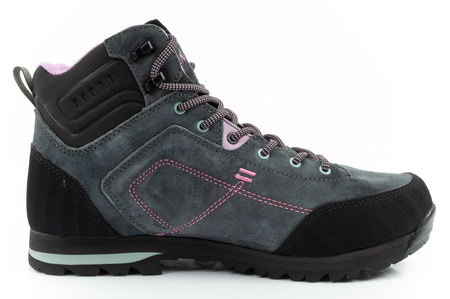 Ghete de drumeție din piele pentru femei CMP Alcor, durabile, impermeabile, peste gleznă, gri