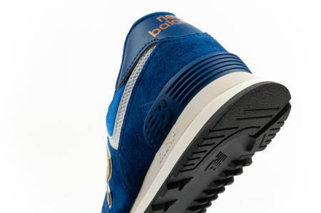 Pantofi sport New Balance 574 pentru bărbați, piele la modă, albaștri