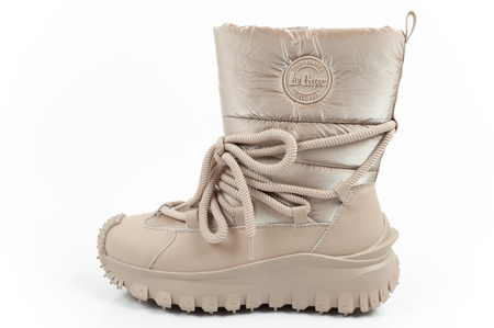 Pantofi de drumeție izolați Lee Cooper pentru femei, bej, piele naturală