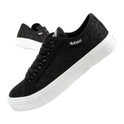 Teniși Lee Cooper cu sclipici și dantelă pentru femei, negri [LCW-25-31-3421L]