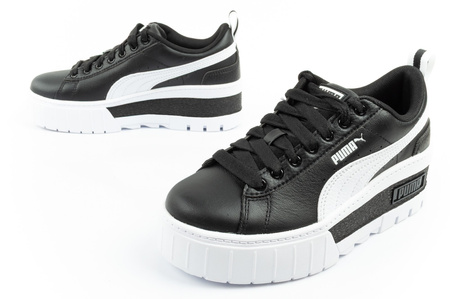 Pantofi sport Puma Mayze pentru femei, cu platformă, negri și albi, la modă