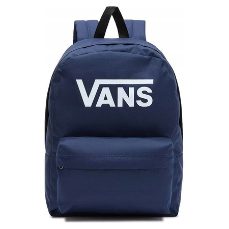 Rucsac școlar urban Vans Old Skool Print 22L, bleumarin, logo VANS mare