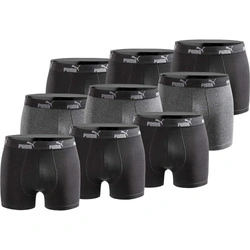 Boxeri Puma pentru bărbați, pachet de 9 bucăți, negri și gri, bumbac confortabil