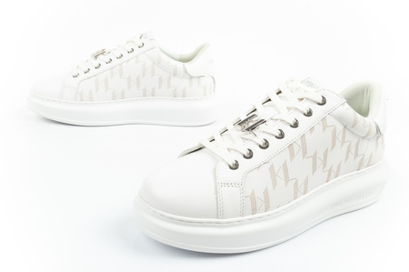 Pantofi sport bărbați Karl Lagerfeld Kapri din piele naturală, albi [KL52563 01W]