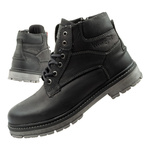 Ghete Chelsea Wrangler Allan Mid pentru bărbați, Ghete elegante din piele, Negre