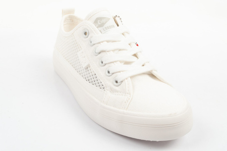 Teniși de damă Lee Cooper, model ajurat, albi, confortabili, pantofi de vară