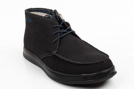 Ghete elegante Lee Cooper pentru bărbați, din piele, cu fermoar, bleumarin