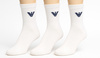 Șosete Emporio Armani Calza pentru bărbați, bumbac alb, set de 3