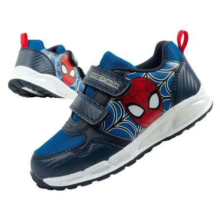 Pantofi sport pentru copii Leomil, pantofi sport Spiderman, ușori, cu velcro, negru, albastru