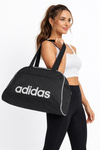 Geantă de antrenament și călătorie Adidas Linear 33.5L, neagră, mare, pentru femei