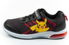 Pantofi sport pentru copii Leomil, adidași ușori Pokemon cu velcro, LED, negri