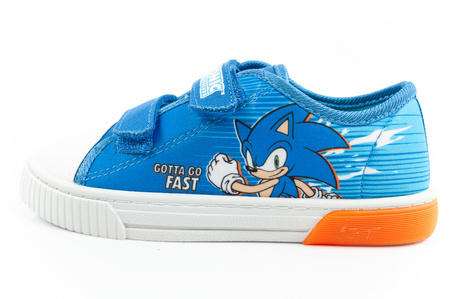 Pantofi sport pentru copii Leomil Sonic, adidași ușori cu velcro, albastru și roșu
