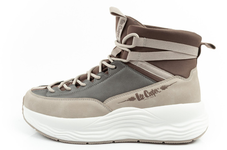 Teniși Lee Cooper pentru femei, la modă și confortabili, peste gleznă, bej