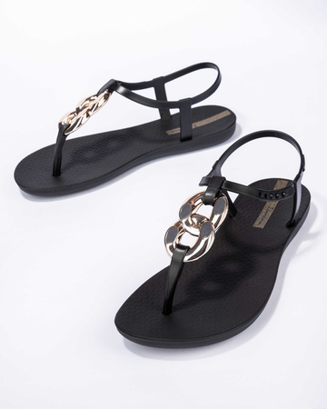 Sandale Ipanema Sandal Class pentru femei, culoare neagră și aurie la modă