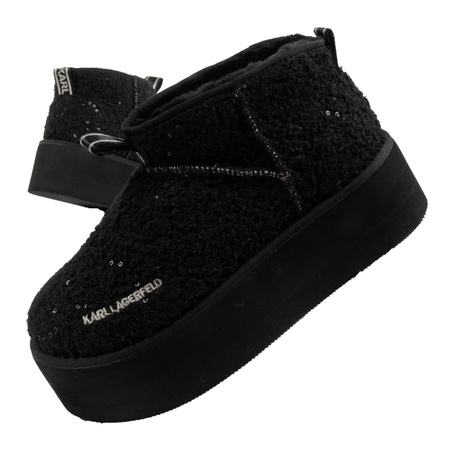 Ghete de zăpadă pentru femei Karl Lagerfeld Thermo, cu blană, negre [KL48522W W0S]