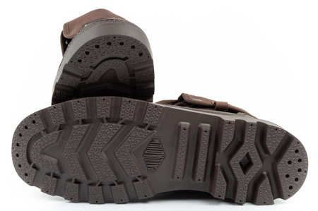 Teniși sport Palladium Baggy Coated pentru bărbați, maro închis la modă