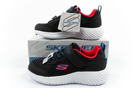 Pantofi sport Skechers Bounder pentru copii cu velcro, ușori, la modă, negri