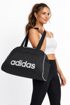 Geantă de antrenament și călătorie Adidas Linear 33.5L, neagră, mare, pentru femei