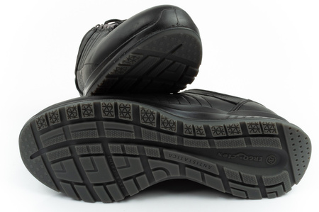 Teniși Grisport Nero Avon pentru bărbați, din piele, negri, confortabili, ușori