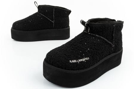 Ghete de zăpadă pentru femei Karl Lagerfeld Thermo, cu blană, negre [KL48522W W0S]