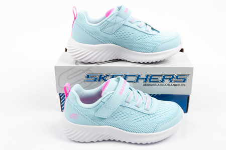 Pantofi sport Skechers Bounder albaștri pentru bebeluși cu velcro