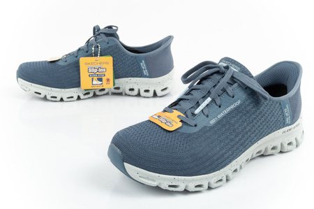 Pantofi sport impermeabili pentru femei Skechers Glide-Step [104571/SLT] Slip-in, albastru.