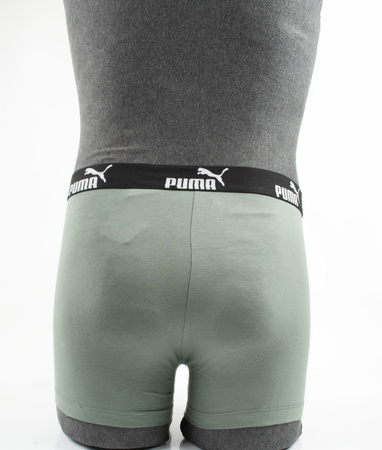 Boxeri Puma pentru bărbați, pachet de 9 bucăți, negri, gri, kaki, bumbac confortabil