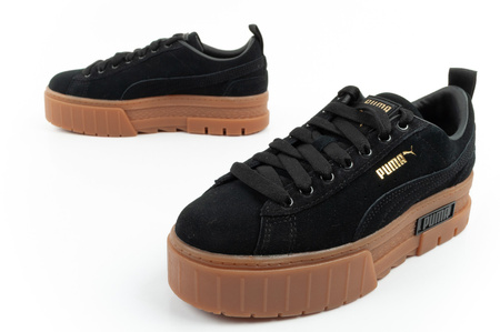 Pantofi sport Puma Mayze pentru femei, cu platformă, negri, din piele la modă