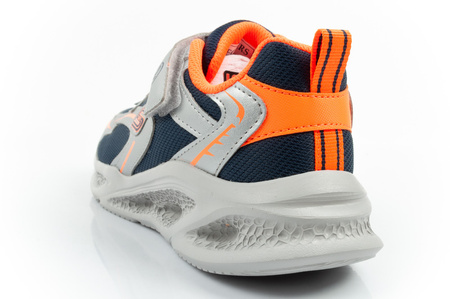 Teniși Skechers Glow Strider LED pentru copii, argintii, pentru băieți