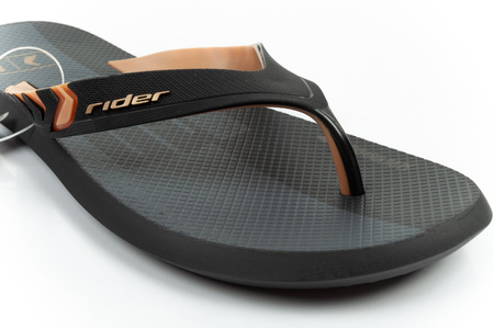 Șlapi sport Rider pentru bărbați, R1 Prime, negri, confortabili