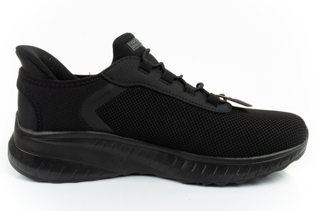 Pantofi sport pentru bărbați Skechers Bobs Squad Chaos [118303/BBK] SLIP-INS, negri.