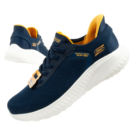 Pantofi sport pentru bărbați Skechers Bobs Squad Chaos [118312/NVY] SLIP-INS, bleumarin.