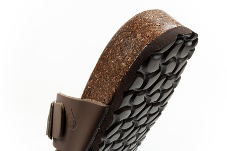 Pantofi sport Bio Bio pentru bărbați, Șlapi conturați, Piele naturală, Maro