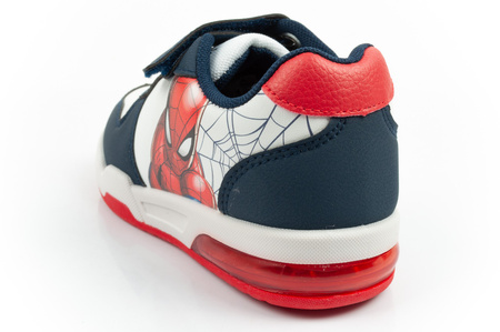 Teniși Leomil Spiderman pentru copii, ușori, cu velcro, LED, albi
