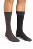 Șosete până la genunchi Emporio Armani gri din bumbac, set de 2