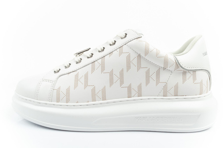 Pantofi sport bărbați Karl Lagerfeld Kapri din piele naturală, albi [KL52563 01W]