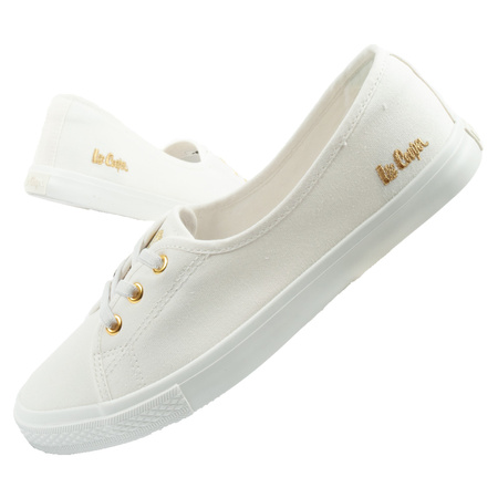 Teniși Lee Cooper pentru femei, balerini albi, fără alunecare