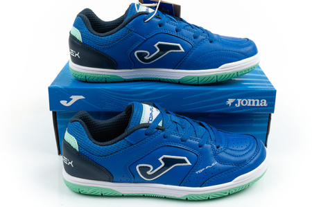 Joma – pantofi sport de fotbal Top Flex 2604 pentru sală, pentru copii, de culoare albastră