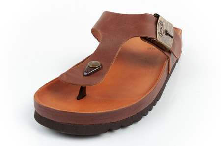 Pantofi șlapi bărbați Scholl Jake [F306981011] șlapi din piele, maro.