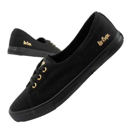 Teniși Lee Cooper pentru femei, balerini negri, fără slip-on