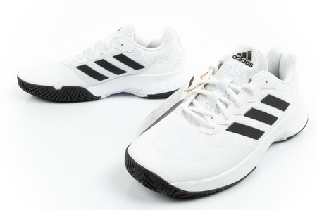 Pantofi de tenis Adidas GameCourt 2, albi