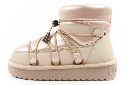 Ghete de zăpadă de iarnă pentru femei D.Franklin, ghete aurii izolate la modă