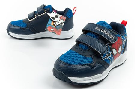 Pantofi sport pentru copii Leomil, pantofi sport Spiderman, ușori, cu velcro, negru, albastru