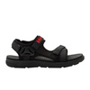Sandale Lee Cooper pentru bărbați cu velcro, de vară, negre, ușoare