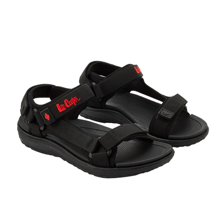 Sandale Lee Cooper pentru femei cu velcro pentru vară, plajă, negre ușoare